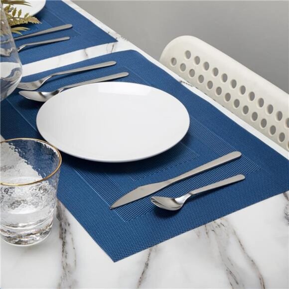 Placemats for Dining Table Set of 8 Waterproof, Woven Place Mats - Picture 5 of 14